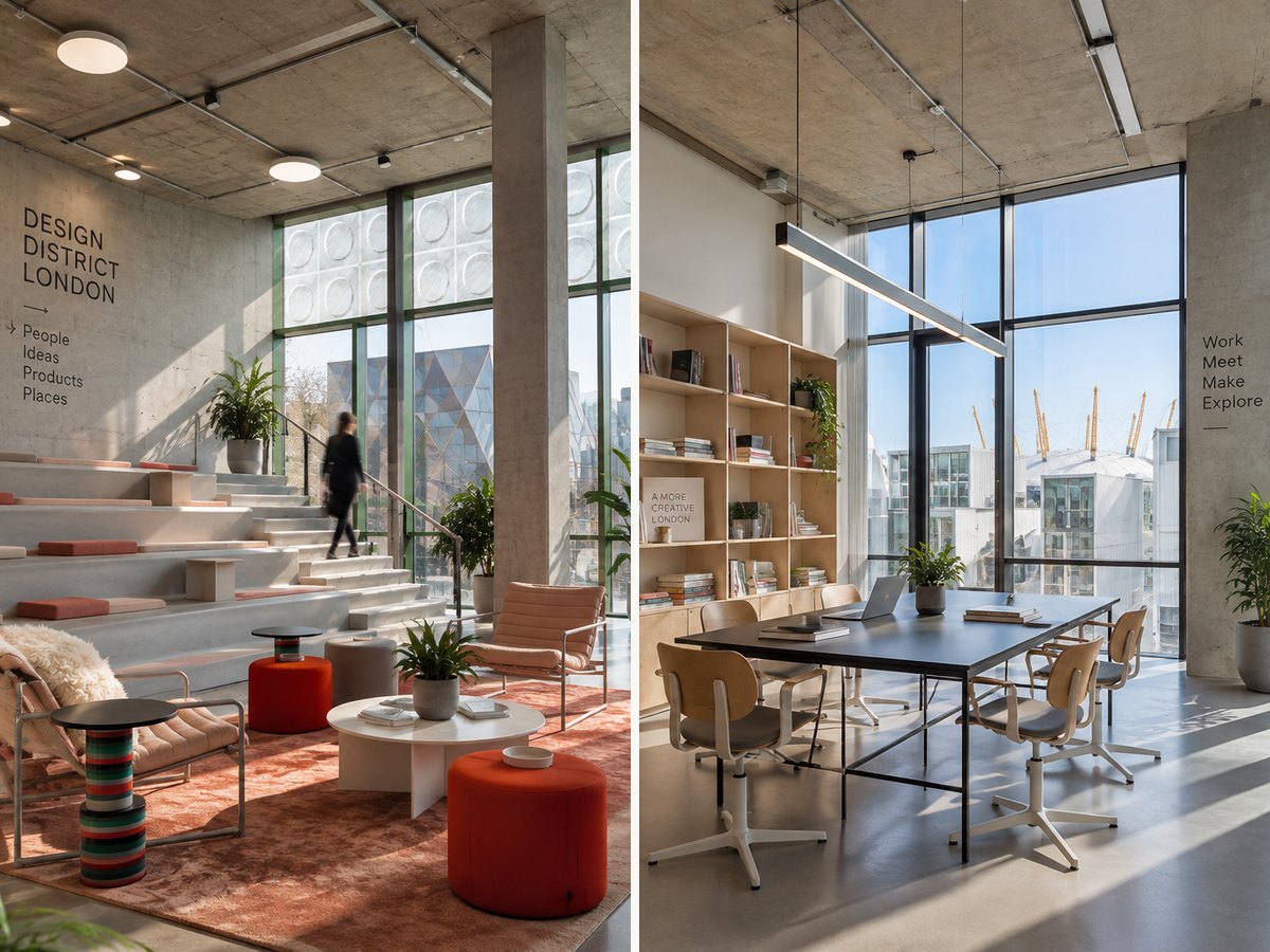 Design District interior, Greenwich Peninsula